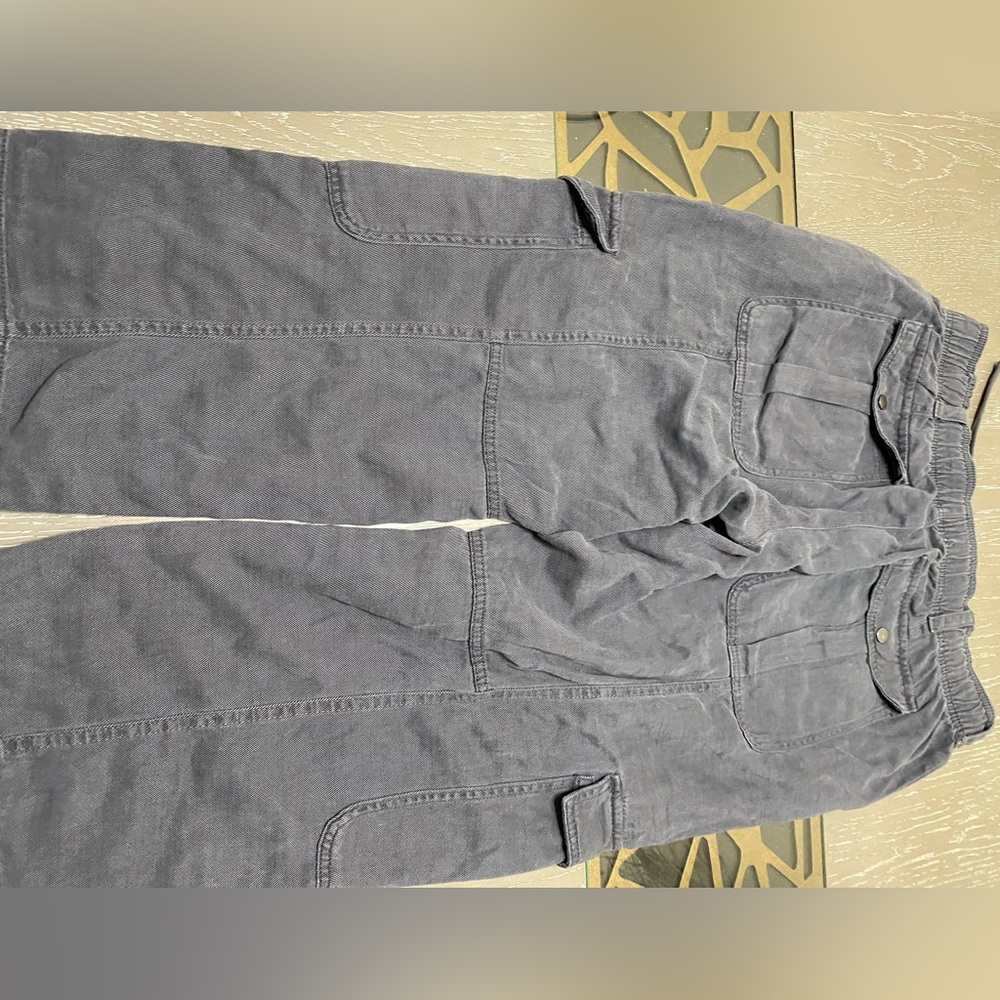 ZARA Pewter Drawstring Cargo Pants - Picture 4 of 5